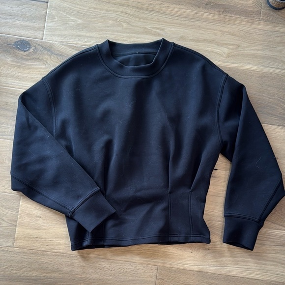 Lululemon Gathered Waist Crew Pullover Black Modal Size 8 EUC Reg.$118 #W3EPBS - Picture 3 of 3